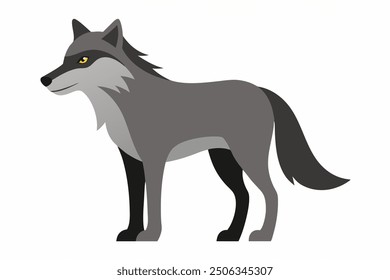 A Wolf vector art illustration