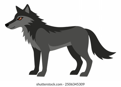 A Wolf vector art illustration