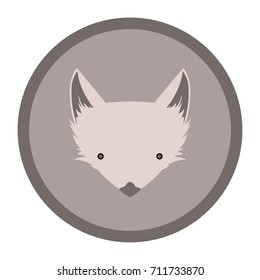 Wolf vector badge template