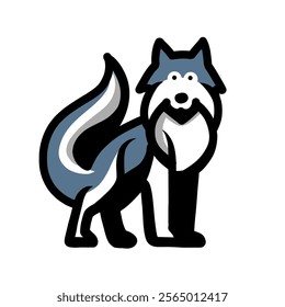 wolf vector design illustration, wolf icon, wolf logo, wolf sticker, animal design, great as a sticker.
