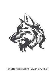 Arte de ilustración de dibujos de vectores Wolf