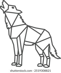 Lobo. Lobo Vetor. Wolf Geometric Design.
