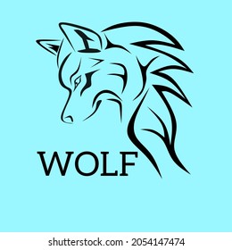 wolf vector, great for brand stickers etc