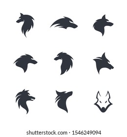 Wolf vector icon illustration design