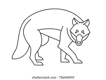 wolf vector icon logo