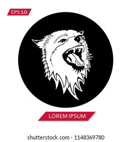 wolf vector icon symbol