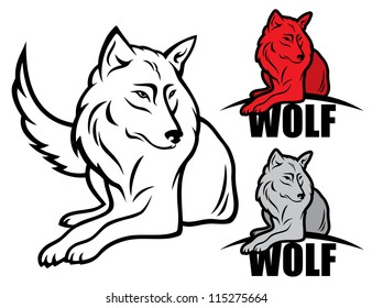 Wolf - vector illustration