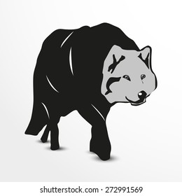 Wolf. Vector illustration. Animal collection.