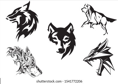 wolf vector illustration for collection