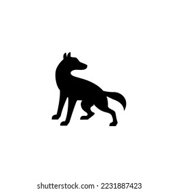 wolf vector illustration for icon,symbol or logo. wolf silhouette