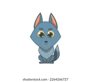 Wolf vector isolated color icon. Wolf animal vector icon. Wolf icon