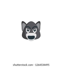 Wolf vector isolated flat icon