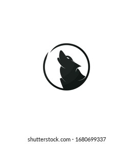 Wolf vector logo design template.