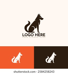 Wolf vector logo design template