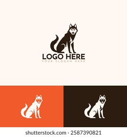 Wolf vector logo design template