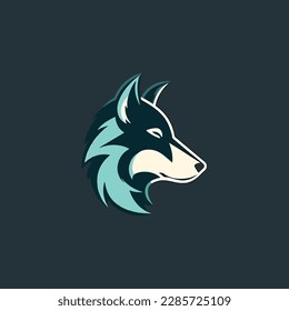 wolf vector logo, eps. 10 editables