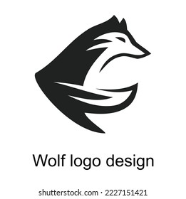 Wolf Vector Logo Graphic Design