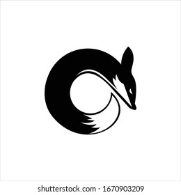 Logo del vector del lobo gráfico abstracto moderno