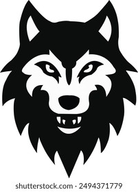 A "Wolf vector logo icon" features a stylized, geometric design of a wolf, emphasizing its fierce and majestic nature, perfect for branding and emblem use.