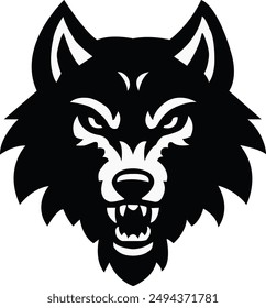 A "Wolf vector logo icon" features a stylized, geometric design of a wolf, emphasizing its fierce and majestic nature, perfect for branding and emblem use.