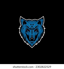 a wolf vector logo illustration