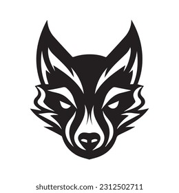 Logo de Wolf Vector, ilustración de Wolf, logotipo negro de Wolf, logotipo de animales, logotipo de vectores