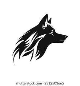 Logo de Wolf Vector, ilustración de Wolf, logotipo negro de Wolf, logotipo de animales, logotipo de vectores