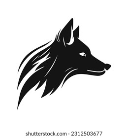 Wolf Vector logo, Wolf Illustration, Wolf black logo, Animal Logo, Vector Logo