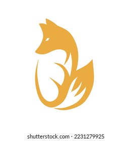 logotipo del vector lobo en fondo blanco