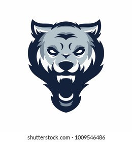 wolf - vector logo/icon illustration mascot
