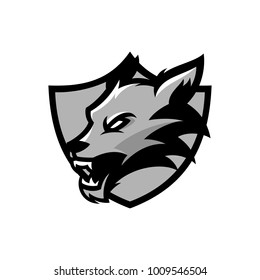 wolf - vector logo/icon illustration mascot
