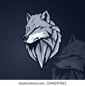 Wolf vector mascot logo eps