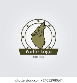 Wolf Vector One color Logo 