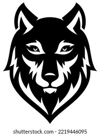 Wolf vector, silhouette vector, isolated illustration abstract pattern on white background