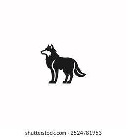 Vetor lobo, design de vida selvagem, ilustração de predador, gráfico animal, lobo geométrico,