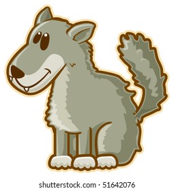 Wolf. Vector without gradients, great for printing.