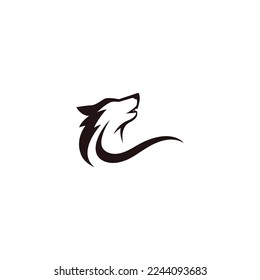 wolf vintage logo design vector symbol graphic idea creative