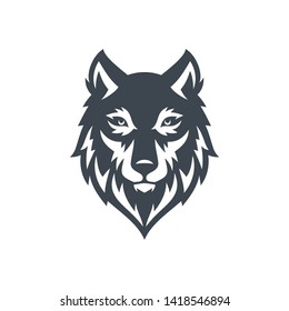 Wolf Vintage Logo Stock Vector