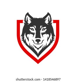 Wolf Vintage Logo Stock Vector