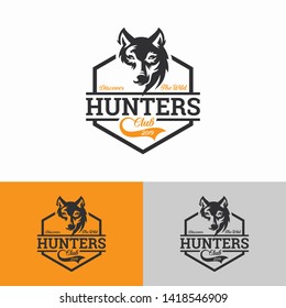 Wolf Vintage Logo Stock Vector