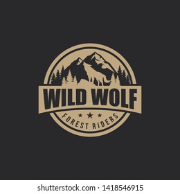 Outdoor Mountain Nature Logo Adventure Wildlife Stock Vector (Royalty ...