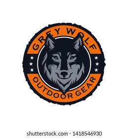Wolf Vintage Logo Stock Vector