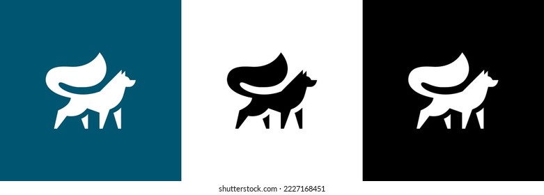 Wolf Vintage Logo Stock Vector