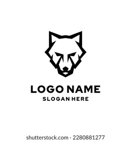 Wolf Vintage Logo Stock Vector