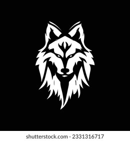 Vector de material del logotipo Wolf Vintage
