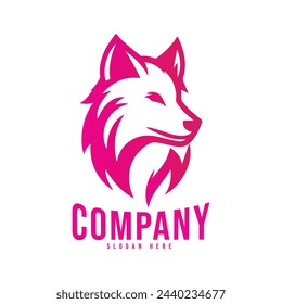 Wolf Vintage Logo Stock Vector