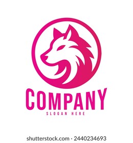 Wolf Vintage Logo Stock Vector
