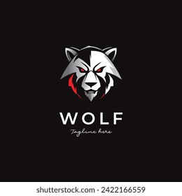 Wolf Vintage Logo, Vector illustration