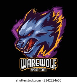 Wolf Or Werewolf Logo For Team Esports Logo Or Basketball And Sports