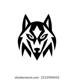 wolf wild animal ancient symbol logo vector illustration template design